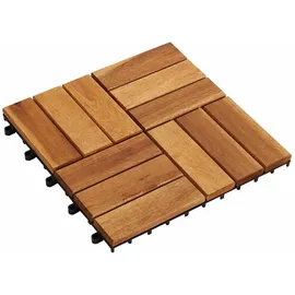 vidaXL Terrassenfliese 30 x 30 cm braun