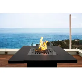 Planika Square Tisch Gas - Outdoor-Gaskamin 79,7x90 cm 10kW - Schwarz