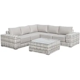 beautysofa SOLARIS Loungeset Hellgrau