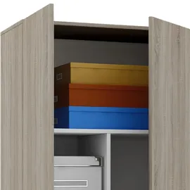 VCM Holz-Besenschrank 6 Fächer Maße ca. B. 70 x 178 x T. 40 cm