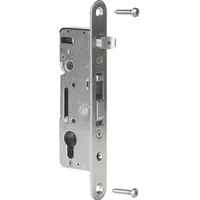 Locinox Rohrrahmenschloss H-Metall Einsteckschloss DM 35, PZ 92, Stulp rund, Edelstahl