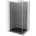 Pretoria kippbare 100 x 110 cm Graphit chrom Duschwanne Flat Schwarz 852-100-110-01-40-4070