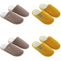 Teceyfeet Hausschuhe Gäste Slippers für Damen Herren,4 Paare Hausschuhe Set Hochwertig Gästehausschuhe Pantoffeln Warme Waschbare Gästepantoffeln - 37/44 EU