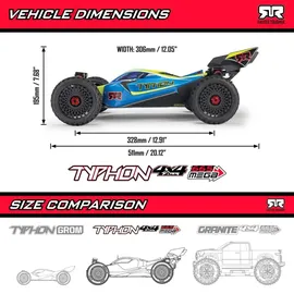 Arrma RC-Buggy Typhon Mega 4X4 3CH RTR rot (665)