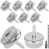 ECENCE Filzgleiter mit Torx-schrauben 18mm/0.71inch, Möbelgleiter Stuhlgleiter