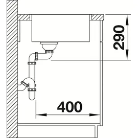 Blanco Andano 340-IF Edelstahl Seidenglanz + Handbetätigung + InFino