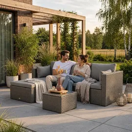 beautysofa SEVILLA Loungeset dunkelgrau