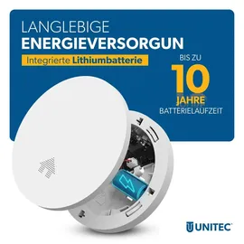 Unitec Design Rauchwarnmelder Weiß