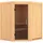 Karibu Sauna Tonja - 68 mm Systemsauna - 230 Volt Plug & Play-Ohne Ofen-Ohne Dachkranz-Ganzglastür in Graphit-Optik -