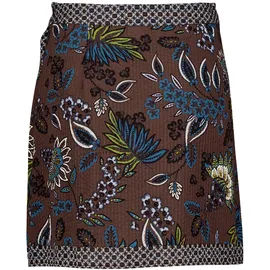 Zero Miniröckchen Damen Floral Braun/Petrol 38