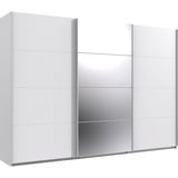 WIMEX Schwebetürenschrank »Norderstedt«, INKLUSIVE 2 Stoffboxen und 2 zusätzliche Einlegeböden, mit Spiegel, weiß