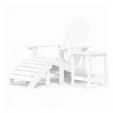 vidaXL Adirondack Gartenstuhl 73 x 45 x 92 cm weiß 1 St.