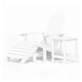 vidaXL Adirondack Gartenstuhl 73 x 45 x 92 cm weiß 1 St.