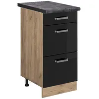 Vicco Schubladenschrank R-Line 40 x 40 x 81,6 cm Schwarz