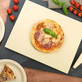Gräwe Pizzastein 38 x 30 cm Cordierit beige/braun