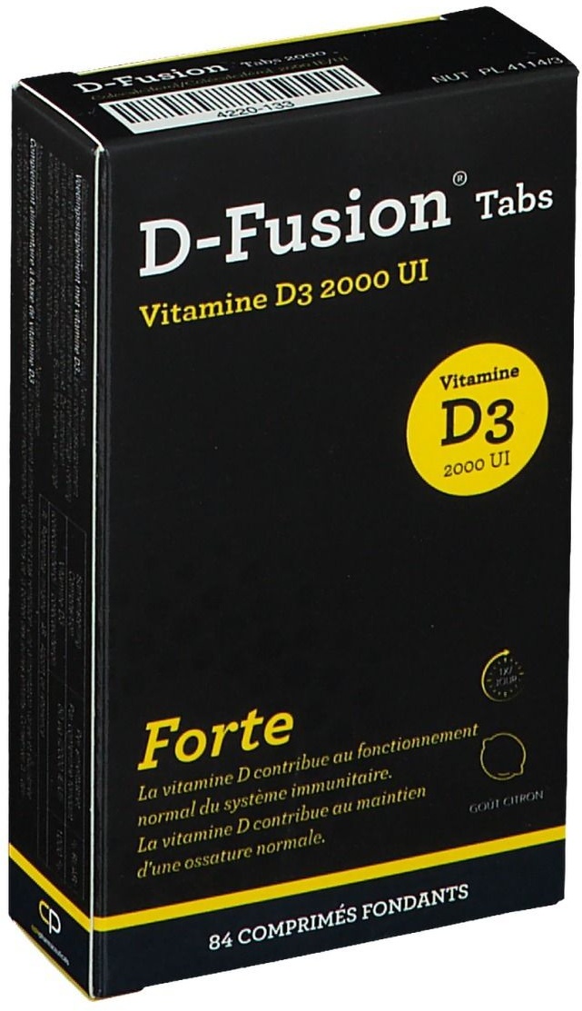 D-Fusion® Tabs Forte Vitamine D3 2000 UI 84 pc(s) comprimé(s) orodispersible(s)