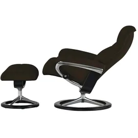Stressless Relaxsessel mit Hocker Leder 92 x 105 x 80 cm Braun