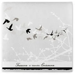 Sovie HOME Serviette Trauer aus Linclass® Airlaid 40 x 40 cm, 12 Stück Beerdigung Trauerfall Erinnerung