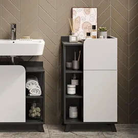 Vicco Midischrank Karen 50 x 90 cm Anthrazit/Weiß