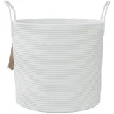 vidaXL Aufbewahrungskorb Ø40 x 40 x 35 cm Baumwolle weiß
