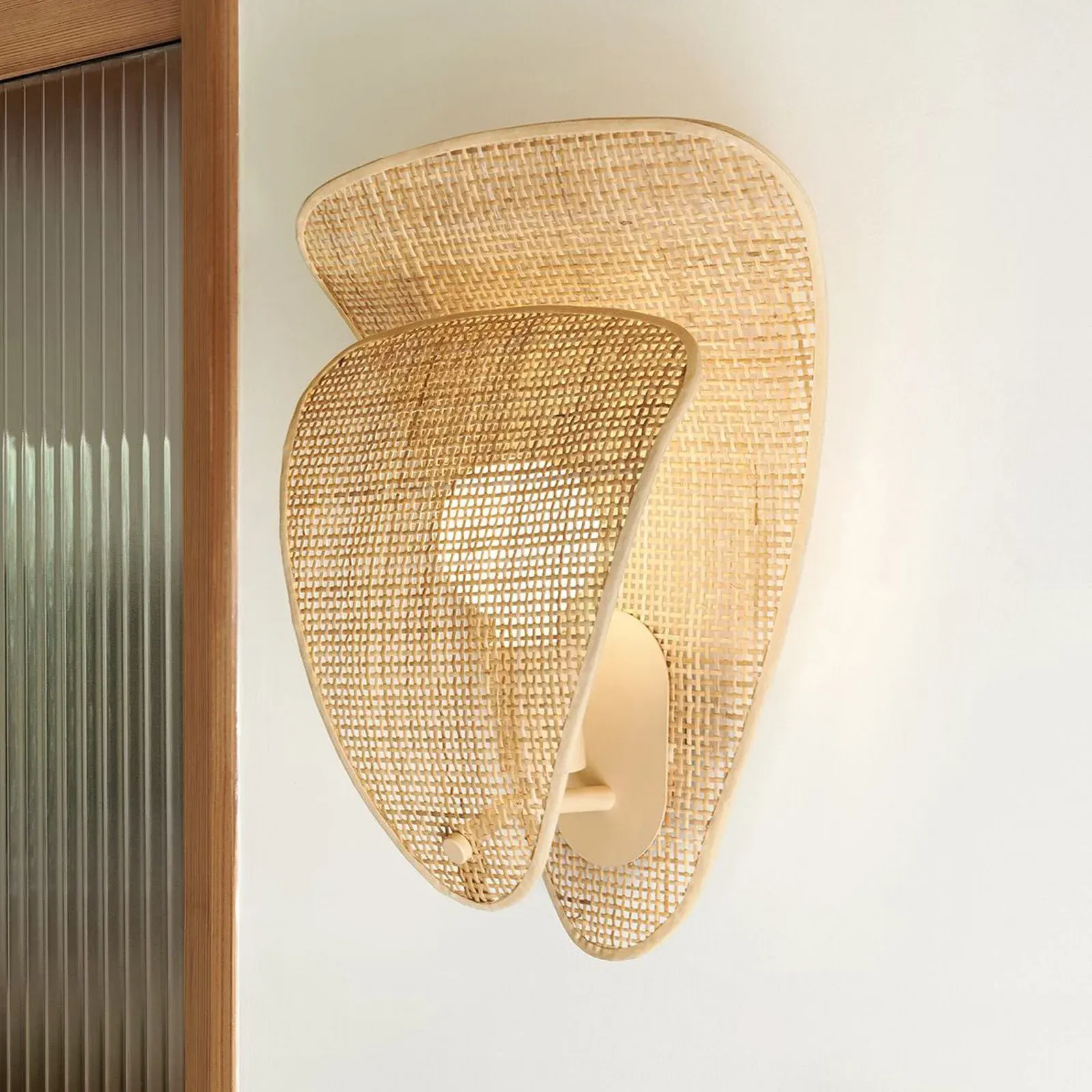 Wandleuchte MARKET SET, Coquillage, dimmbar, Holz, für Wohnzimmer, Holz, Design - 33 - 42