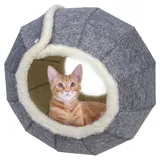 Duvo+ Katzenhaus/Katzenbett Jane grau/weiss, UVP 34,99 EUR, NEU