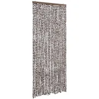 VidaXL Fliegenvorhang Braun und Weiß 100x230 cm Chenille