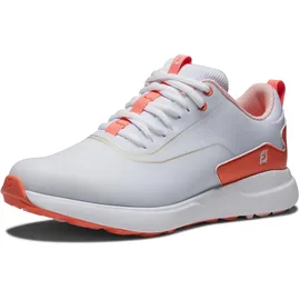 FootJoy Damen PerformaGolf Schuh, Weiß, Koralle, 41 EU - 41 EU