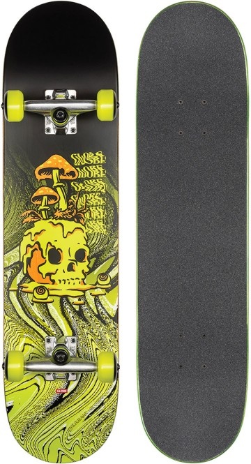 GLOBE G1 NATURE WALK Skateboard black/toxic yellow - 8.125