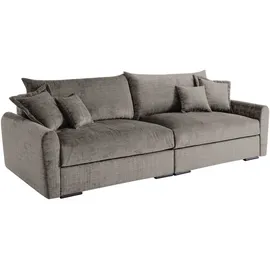 Home Affaire Big-Sofa HOME AFFAIRE "Finca XXL, B: 247 cm", taupe, B:247cm T:123cm, 100% Polyester, Sofas, Big-Sofa, 4 Zierkissen, Mega-Sofa, in Cord oder Chenille-Struktur, Federkern