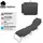 BigDean Sonnenliege 150 x 55 x 0 cm Schwarz