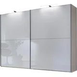 Wiemann "Orion", weiß (weiß, front glas weiß), B:250cm H:217cm T:67cm, Schränke, Glasfront