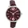 Oozoo Armbanduhr weinrot Leder C9482 Timepieces Damen Analog-Quarzuhr UOC9482 - Rot
