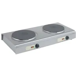 Neumärker Manufaktur Doppelkochplatte, Gussheizplatten mit getrennten Stufenschaltern, Heizzonen 2x 300 mm