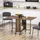 Homcom Esstisch Mobiler Klapptisch mit Offenem Regal Esszimmertisch Küchentisch für Kleine Räume, Küche, Esszimmer 130 x 80 x 74 cm Braun
