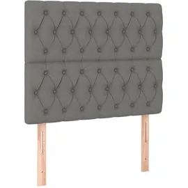 vidaXL Boxspringbett 100 x 200 cm Dunkelgrau