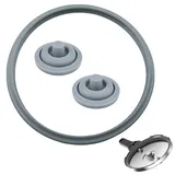 Ø 22 cm Dichtungsring Schnellkochtopf für WMF,Silikon Dichtungsring Ersatzteile für WMF Perfect/Perfect Plus 3L, 4,5L, 6,5L, 8,5L,und 2 Kochsignaldichtung für Schnellkochtopf Deckel (3Teiliges Set)