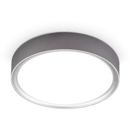 B.K.Licht - LED Deckenlampe mit neutralweißer Lichtfarbe, 12 Watt, 1200 Lumen, LED Deckenleuchte, Lampe, Wohnzimmerlampe, Schlafzimmerlampe, Küchenlampe, Deckenbeleuchtung, 25x5,2 cm, Silberfarbig
