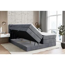 altdecor Boxspringbett VIONE KING - 160 x 200 - H3/H4 - Dunkelgrau