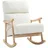 Homcom Schaukelstuhl ergonomisch Polyester 65 x 98 x 90 cm Cremeweiß