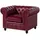 Massivmoebel24 Sessel Chesterfield Leder 105 x 75 x 82 cm Rot