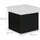 Relaxdays Sitzhocker mit Stauraum Polyester 35 x 35 x 35 cm Schwarz/Weiß