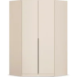otto home Eckkleiderschrank OTTO HOME "Kleiderschrank Schrank Ankleidezimmer Schlafzimmer Garderobe AGORDO", beige (beige (champagner)), B:117cm H:210cm T:117cm, Holzwerkstoff, Schränke, Eckkleiderschrank, voll ausgestattet mit großzügigem Stauraum, 2 Höhen MADE IN