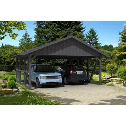 Skan Holz Schwarzwald - Satteldach Doppelcarport 684 cm Holzcarport