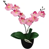 vidaXL Künstliche Orchidee mit Topf 30 cm Rosa