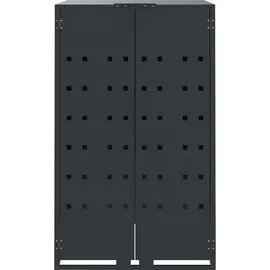 vidaXL Mülltonnenbox 276 x 79 x 117 cm anthrazit