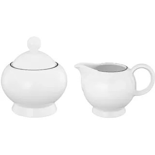 Generisch Seltmann Weiden Lido Black Line Zuckerdose + Milchkännchen 2 TLG. Set