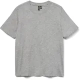 Vero Moda Damen VMPAULINA SS GA JRS NOOS T-Shirt, Light Grey Melange, L