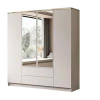 Lookway Kleiderschrank, Kaschmir, Gold, Holzwerkstoff, Uni, 2 Schubladen, Rechteckig,