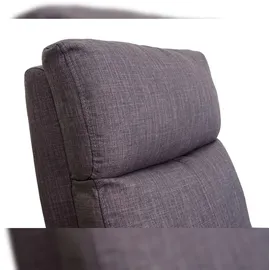 Mendler Fernsehsessel HWC-F76, Relaxsessel Sessel Liegesessel, Liegefunktion verstellbar Stoff/Textil ~ grau-braun